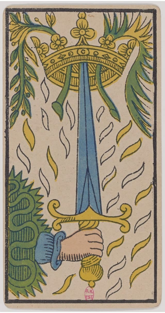 As d’Épée, lame du Tarot de Marseille
