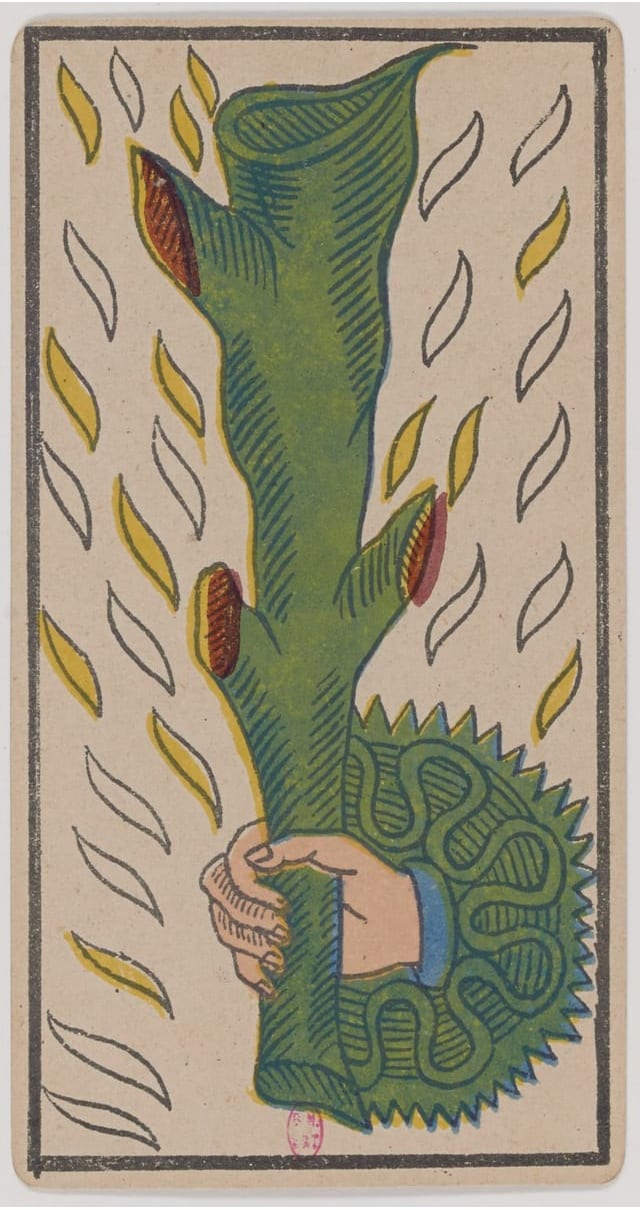 As de Bâton, lame du Tarot de Marseille