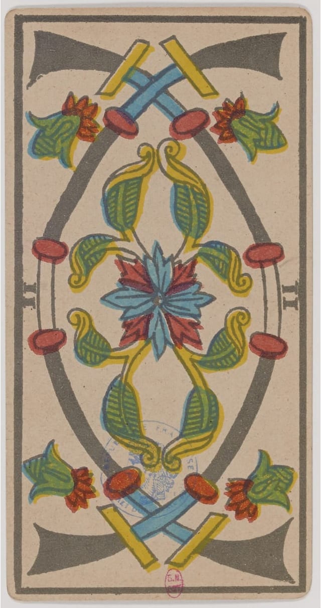 Deux d’Épée, lame du Tarot de Marseille