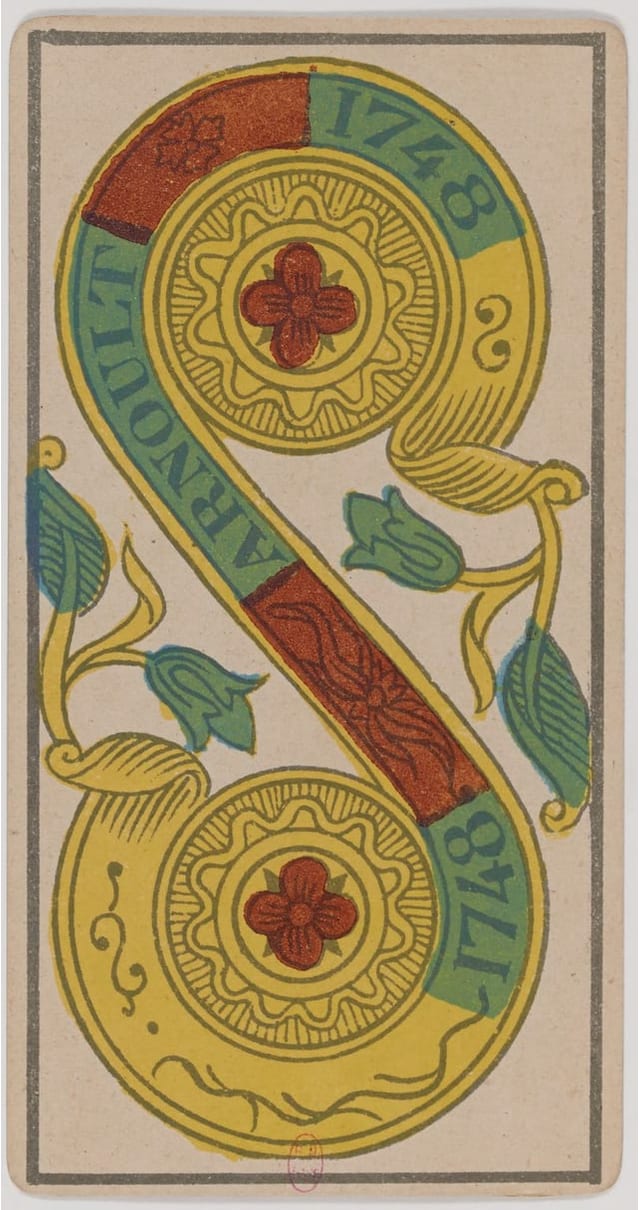 Deux de Denier, lame du Tarot de Marseille