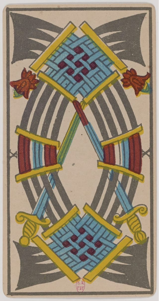 Dix d’Épée, lame du Tarot de Marseille