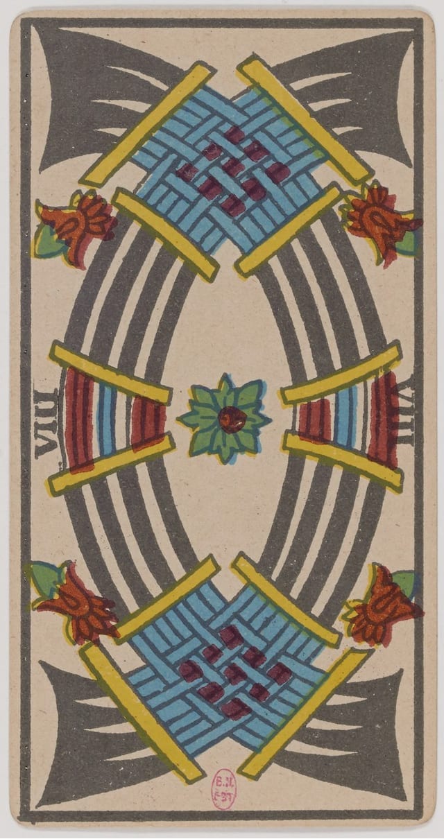 Huit d’Épée, lame du Tarot de Marseille