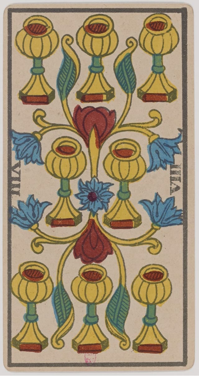 Huit de Coupe, lame du Tarot de Marseille