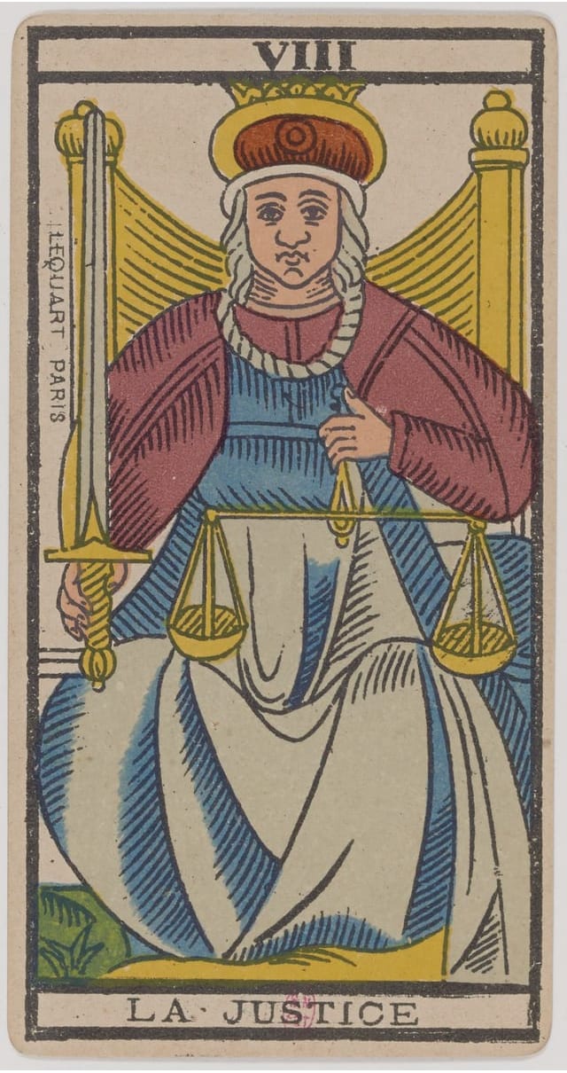 La Justice, lame du Tarot de Marseille