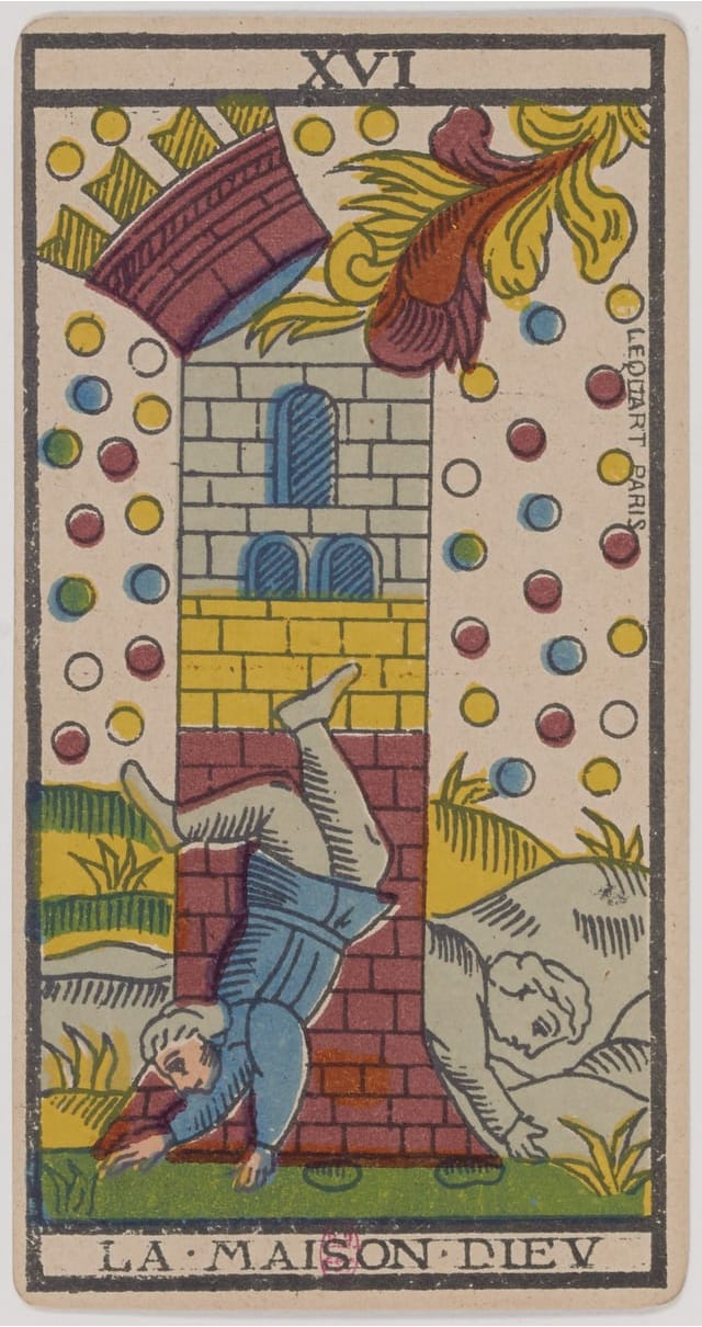 La Maison Dieu, lame du Tarot de Marseille