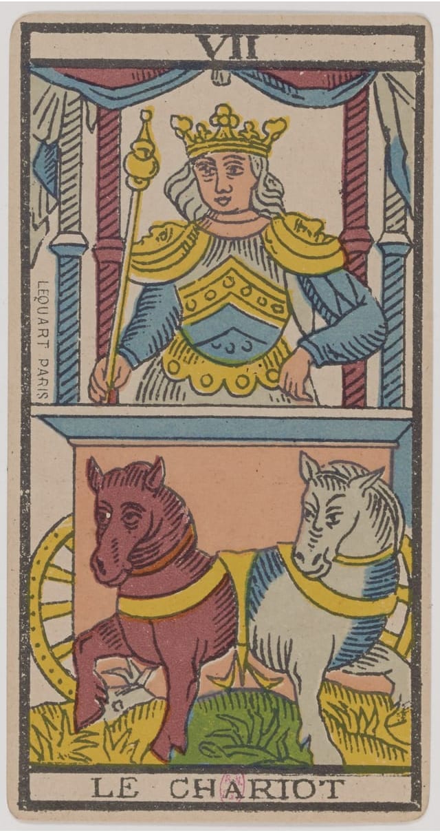Le Chariot, lame du Tarot de Marseille