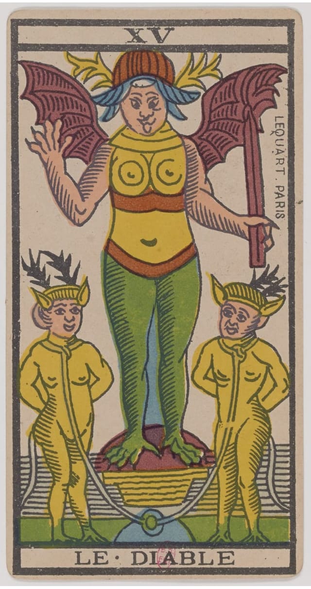Le Diable, lame du Tarot de Marseille