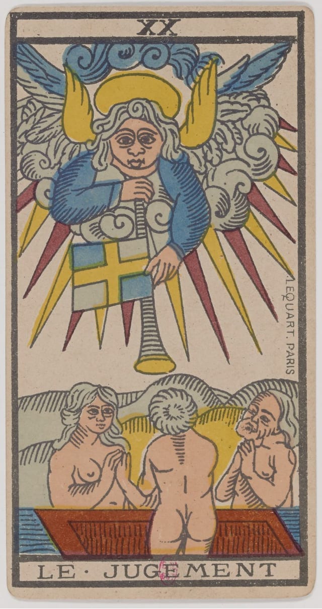 Le Jugement, lame du Tarot de Marseille