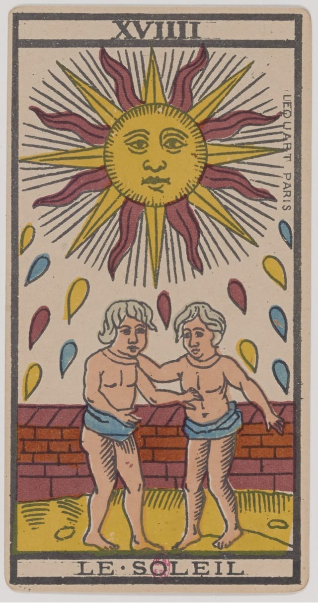 Le Soleil, lame du Tarot de Marseille