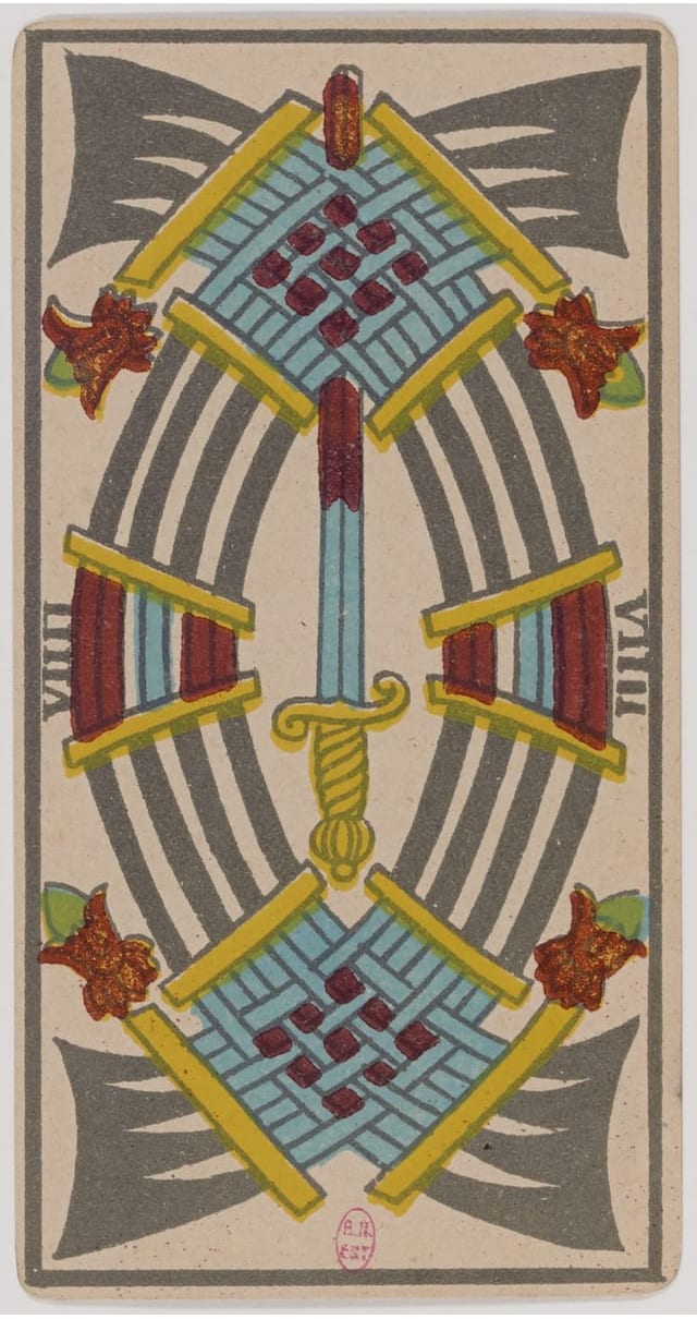 Neuf d’Épée, lame du Tarot de Marseille
