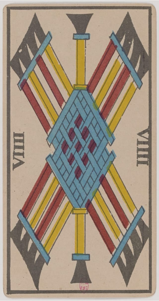 Neuf de Bâton, lame du Tarot de Marseille