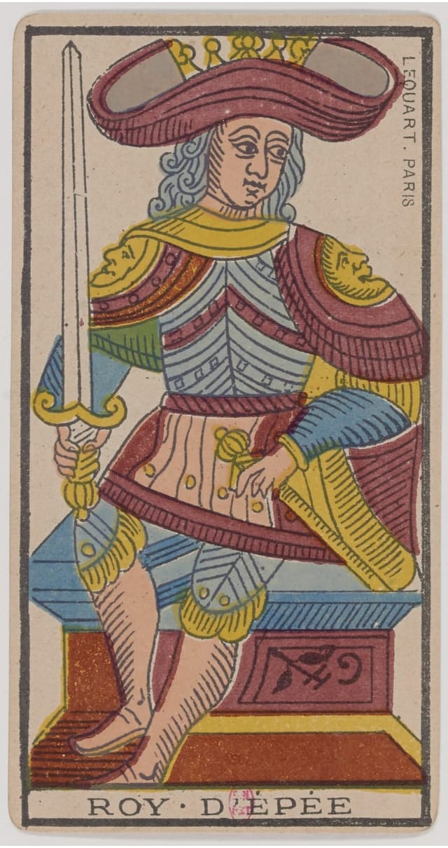Roi d’Épée, lame du Tarot de Marseille