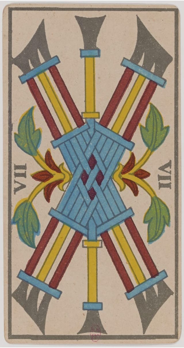 Sept de Bâton, lame du Tarot de Marseille