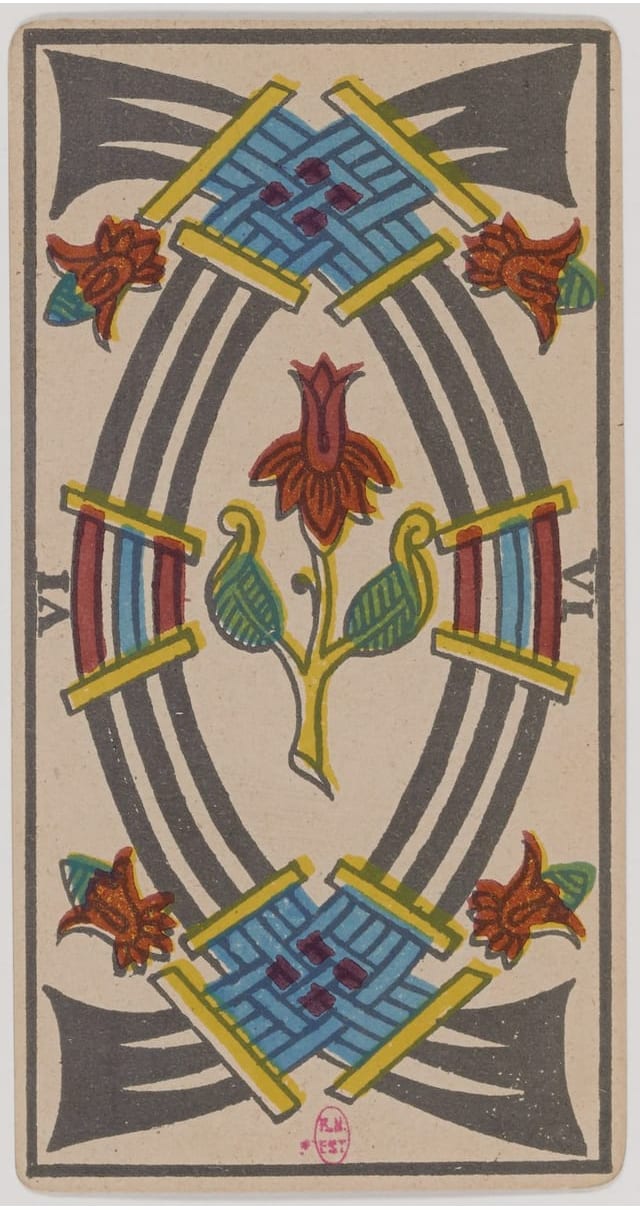 Six d’Épée, lame du Tarot de Marseille