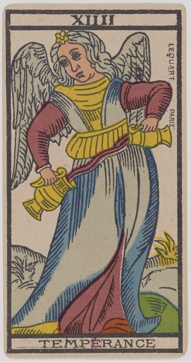 Tempérance, lame du Tarot de Marseille