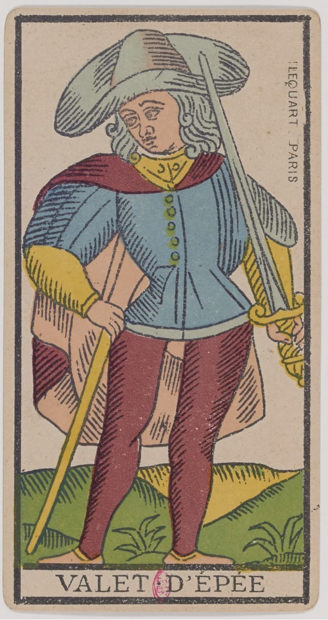Valet d’Épée, lame du Tarot de Marseille