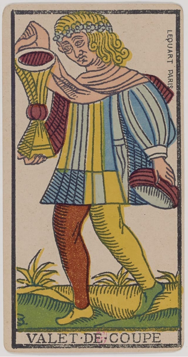 Valet de Coupe, lame du Tarot de Marseille